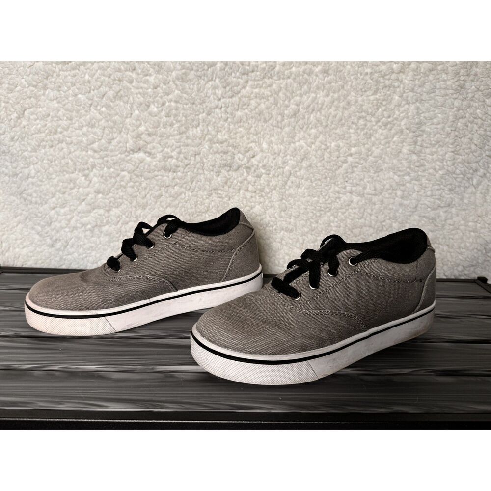 HEELYS Launch 770157 Youth Kids Size 4 Canvas Skate Shoe Gray Unisex